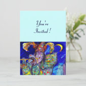 BLAUER EINLADUNG (Stehend Vorderseite)