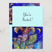 BLAUER EINLADUNG (Vorne/Hinten)