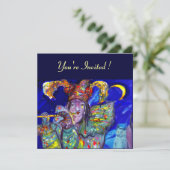 BLAUER EINLADUNG (Stehend Vorderseite)