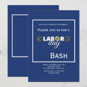 Blauer Einladung am Arbeitstag (Vorne/Hinten)