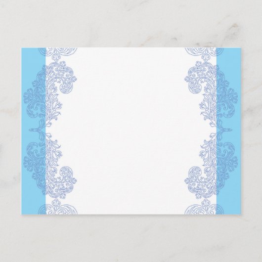 Blauer Einladungsvorlage Einladungspostkarte (Vorderseite)