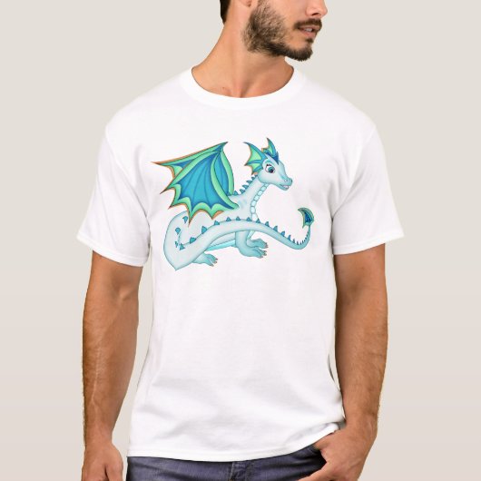 Blauer Eis-Drache-T - Shirt (Vorderseite)