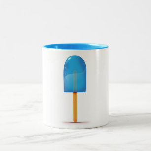 Blauer Eis-Lutscher Zweifarbige Tasse