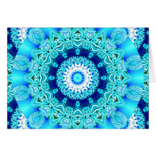 Blauer Eis-SpitzeDoily, abstraktes Aqua