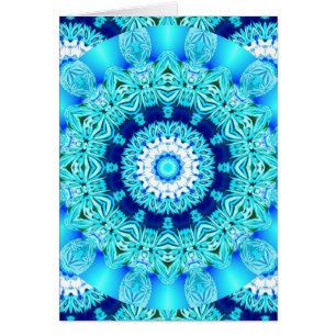 Blauer Eis-SpitzeDoily, abstraktes Aqua