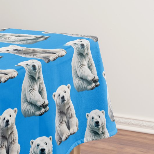 Blauer Eisbär-Musterentwurf  Tischdecke