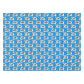 Blauer Eisbär-Musterentwurf  Tischdecke (Vorderseite (Horizontal))