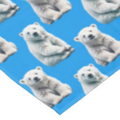 Blauer Eisbär-Musterentwurf  Tischdecke (Schrägansicht)