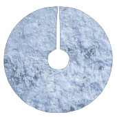 Blauer Eisbaumrock Polyester Weihnachtsbaumdecke (Vorderseite)
