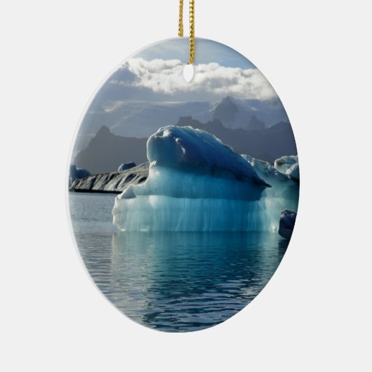 Blauer Eisberg Keramik Ornament (Rechts)