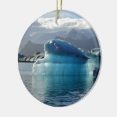 Blauer Eisberg Keramik Ornament (Links)