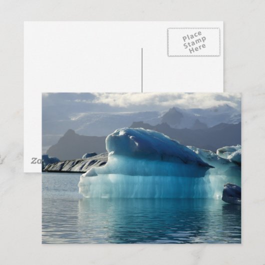 Blauer Eisberg Postkarte (Vorne/Hinten)