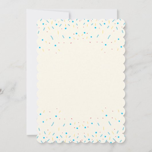 Blauer Eiscreme zum Geburtstag Einladung (Rückseite)