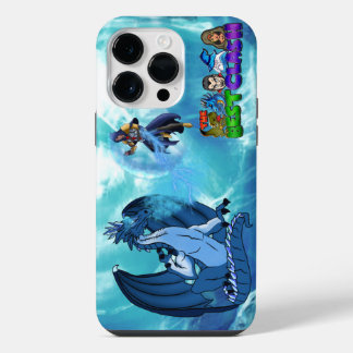 Blauer Eisdrache & Magischer Zauberer in Drachen D iPhone 14 Pro Max Hülle