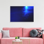 BLAUER EISEN WRAPPIERT LEINWANDDRUCK (Insitu (Wohnzimmer))