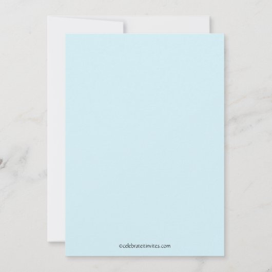 Blauer Eiskrem Einladung zum Geburtstag (Rückseite)