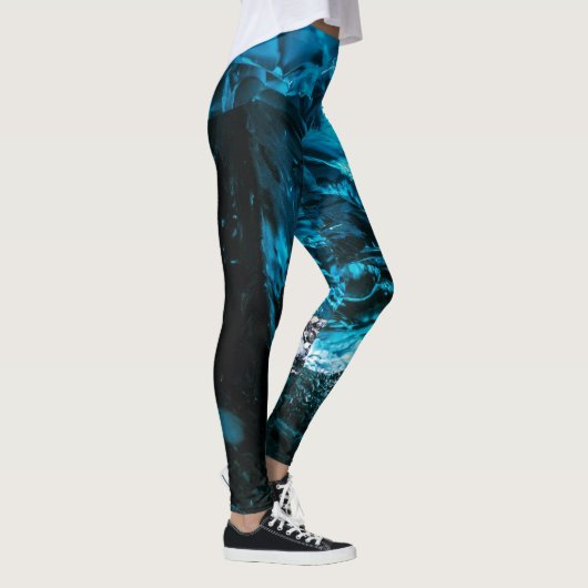 Blauer Eisvorsprung Leggings (Rechts)
