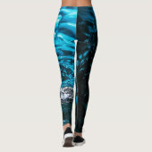 Blauer Eisvorsprung Leggings (Rückseite)