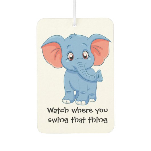 Blauer Elefant Autolufterfrischer (Vorderseite)