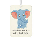 Blauer Elefant Autolufterfrischer (Rückseite)