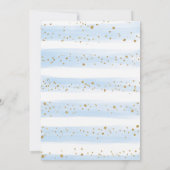 Blauer Elefant Baby Dusche Einladung (Rückseite)