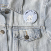 Blauer Elefant-Baby-Duschen-Button-Vater zum zu Button (Beispiel)