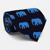 Blauer Elefant - BlackBkg Krawatte (Gerollt)