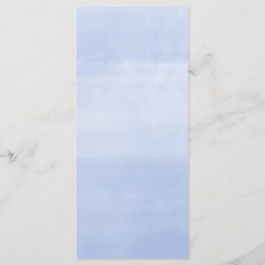 Blauer Elefant Blütenfarbe Babydusche Menü Programm (Rückseite)