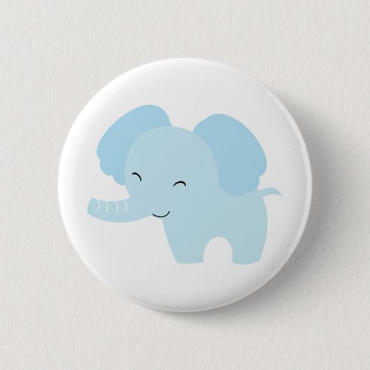 Blauer Elefant Button (Vorderseite)