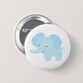 Blauer Elefant Button (Vorne & Hinten)