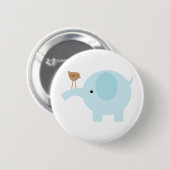 Blauer Elefant Button (Vorne & Hinten)