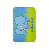 Blauer Elefant Cartoon Badematte (Vorderseite Vertikal)