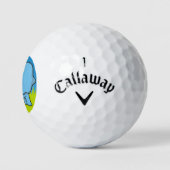 Blauer Elefant Cartoon Golfball (Logo)