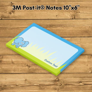 Blauer Elefant Cartoon Post-it Klebezettel