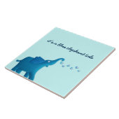 blauer Elefant Fliese (Seite)