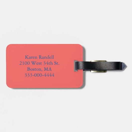 Blauer Elefant-Gepäckanhänger Gepäckanhänger (Rückseite horizontal)