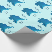 blauer Elefant Geschenkpapier (Ecke)