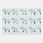 Blauer Elefant Geschenkpapier Set (Vorderseite 2)