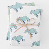 Blauer Elefant Geschenkpapier Set (Beispiel)