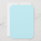 Blauer Elefant Giraffe Löwe Baby Shower Save The Date (Rückseite)