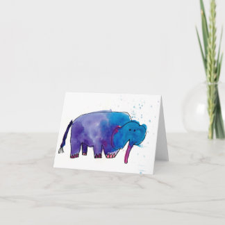 Blauer Elefant • Gracie Glaser, Alter 6 Karte