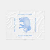 Blauer Elefant - indischer Elefant - Baby Fleecedecke (Vorderseite (Horizontal))