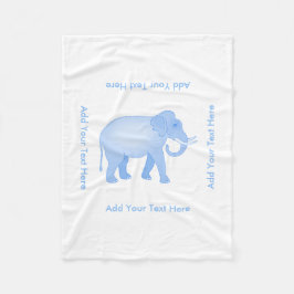 Blauer Elefant - indischer Elefant - Baby Fleecedecke
