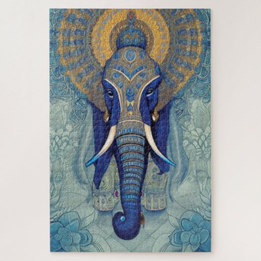 Blauer Elefant-Jigsaw-Puzzle Puzzle (Vertikal)