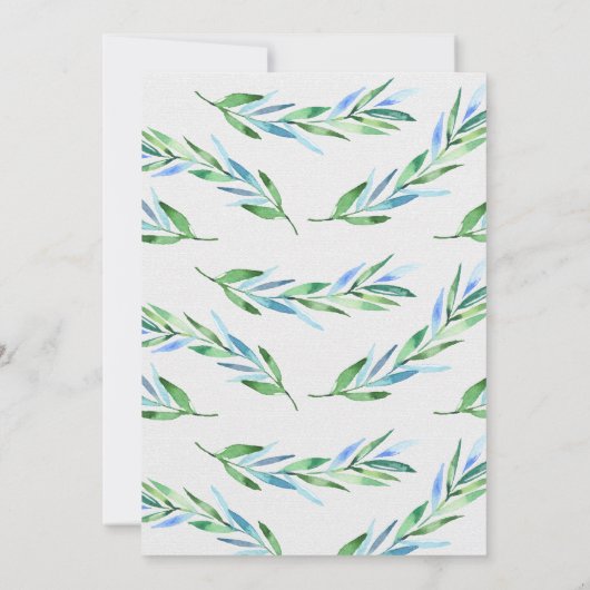 Blauer Elefant Kinderdusche Einladung (Rückseite)