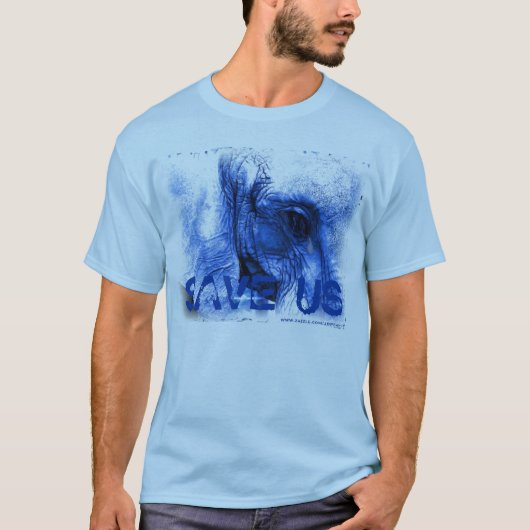 Blauer Elefant mit Träne GERETTET US-T - Shirt (Vorderseite)