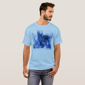 Blauer Elefant mit Träne GERETTET US-T - Shirt (Vorne ganz)