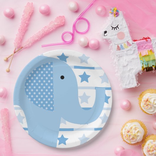 Blauer Elefant-Papier-Teller Pappteller (Party)