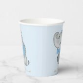 Blauer Elefant Papierbecher Baby Shower (Rechts)