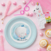 Blauer Elefant Pappteller (Party)